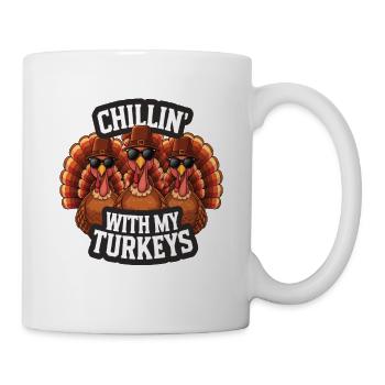 Dinde drôle de Thanksgiving - Mug blanc - blanc - Droite