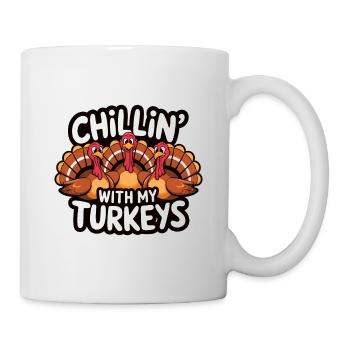 Lustiger Thanksgiving Truthahn - Tasse - Weiß - Rechts