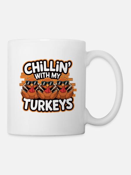 Lustiger Thanksgiving Truthahn - Tasse - Weiß