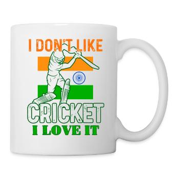 Je n’aime pas le cricket Drôle de fans de cricket indien - Mug blanc - blanc - Droite