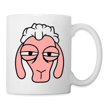 Sheep Skeptical Critical Look Face Head Cool - Mug - white - Right