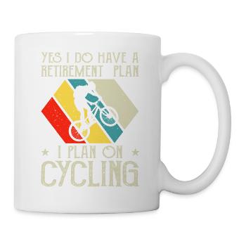 Je prévois de faire du vélo - Mug blanc - blanc - Droite