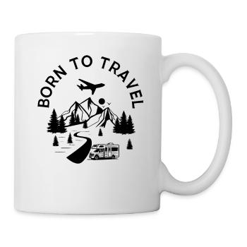 Born To Travel.T-Shirt For Traveler - Mug - white - Right