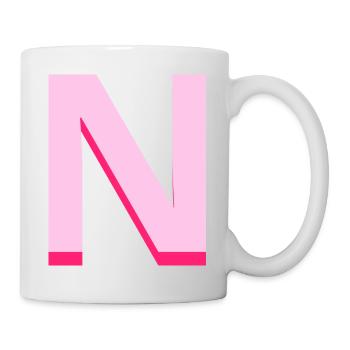 Pop and modern pink letter n - Mug - white - Right