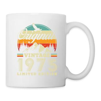 1975 Vintage Retro Geburtstagsgeschenk - Tasse - Weiß - Rechts