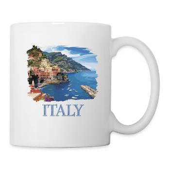 Ich Muss Gar Nix Ich Muss Nur Nach Italien - Tasse - Weiß - Rechts
