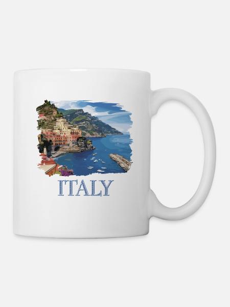 Ich Muss Gar Nix Ich Muss Nur Nach Italien - Tasse - Weiß