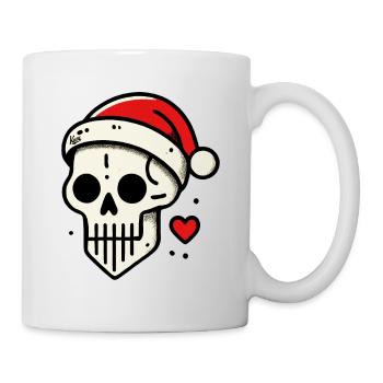 Crâne de Noël Crâne - Mug blanc - blanc - Droite