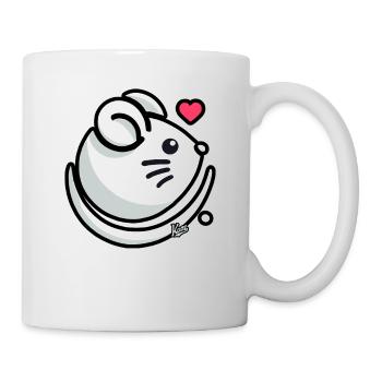 Liebe Herz und Maus - Tasse - Weiß - Rechts