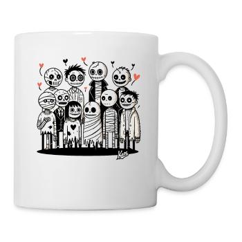 Loving zombie family with love - Mug - white - Right