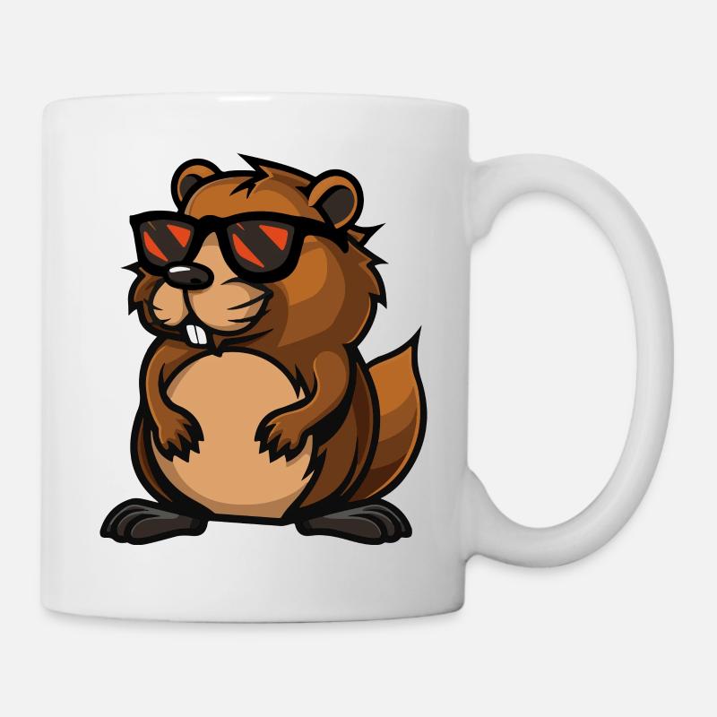 Biber Tier - Tasse - Weiß