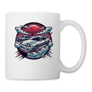 JDM Japan sports car in sunset - Mug - white - Right