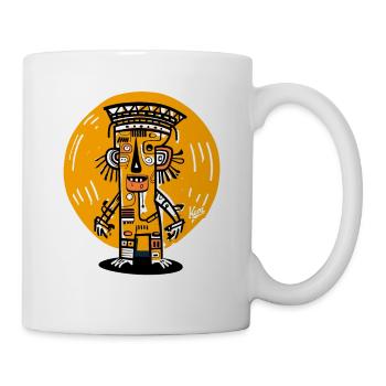 Abstract Cartoon Mayan Inca Graffiti - Mug - white - Right