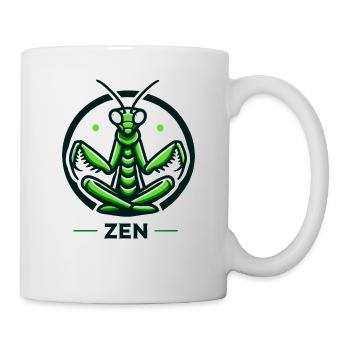 Betende Gottesanbeterin in Meditation - Tasse - Weiß - Rechts