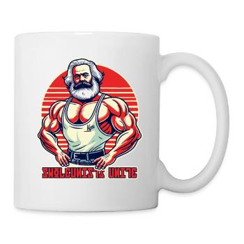 Les swoleunistes s’unissent, les bodybuilders de gym Marx - Mug blanc - blanc - Droite