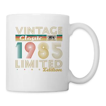 1985 Vintage Retro Geburtstagsgeschenk - Tasse - Weiß - Rechts