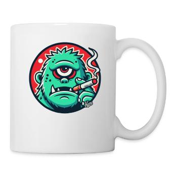 Cool Green Monster Guy - Mug - white - Right