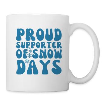 Funny Proud Supporter Of Snow Days Winter Season - Mug - white - Right