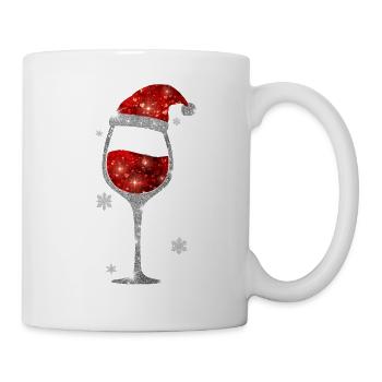 Christmas Santa Wine Glass Red Wine Lover - Mug - white - Right
