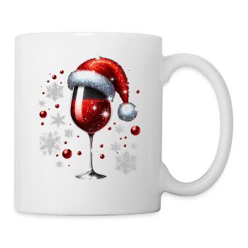 Christmas Red Wine Wine Lover Santa Gift - Mug - white - Right