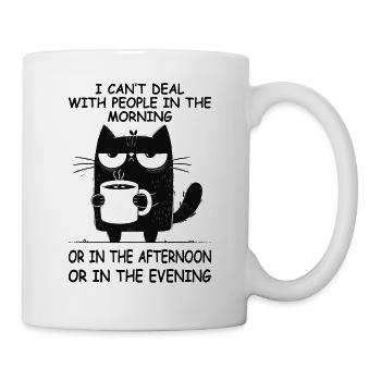 I Can Not Deal With People Funny Cat Coffee - Mug - white - Right