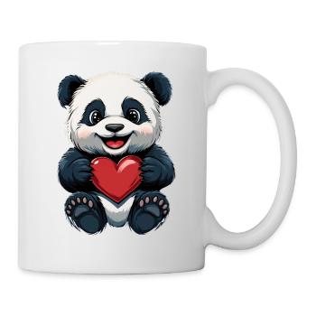 Cute Panda with Heart - Love Design - Mug - white - Right
