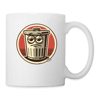 Boredom, not interested, funny trash can - Mug - white - Right