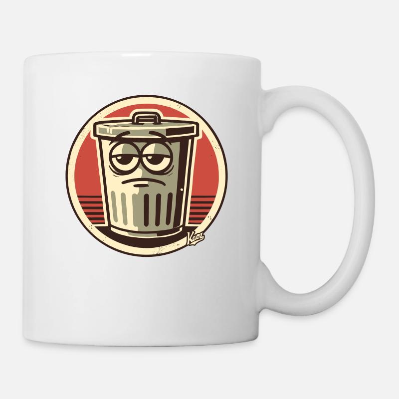 Ennui, pas intéressé, drôle de poubelle - Mug blanc - blanc