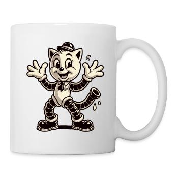 Retro Classic Rubberhose Cat - Tasse - Weiß - Rechts