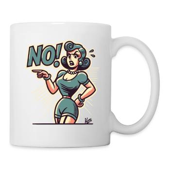 Votre femme ou votre mère dit non - Mug blanc - blanc - Droite