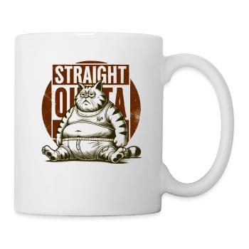 Gros chat, à bout de souffle - Mug blanc - blanc - Droite