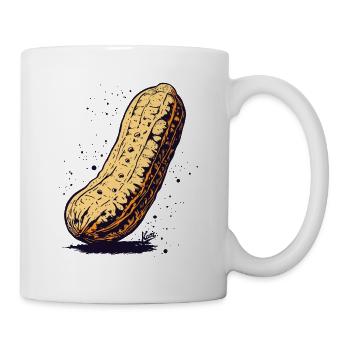Große Erdnuss - Tasse - Weiß - Rechts