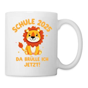 Junge Einschulung - Schulkind 2025" - Tasse - Weiß - Rechts