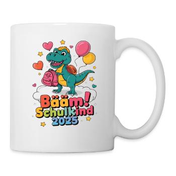 Schulkind 2025 Einschulung Schulanfang - Tasse - Weiß - Rechts
