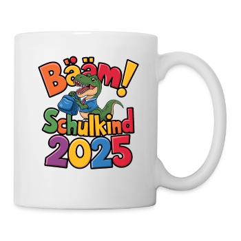 Schulkind 2025 Einschulung Schulanfang - Tasse - Weiß - Rechts