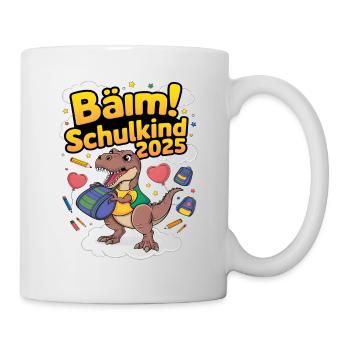 Schulkind 2025 Einschulung Schulanfang - Tasse - Weiß - Rechts