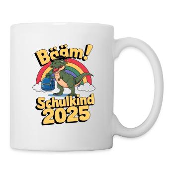 Schulkind 2025 Einschulung Schulanfang - Tasse - Weiß - Rechts