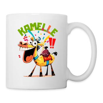 Karneval Kamel Alaaf Kamelle Kölner Kostüm Lustig - Tasse - Weiß - Rechts
