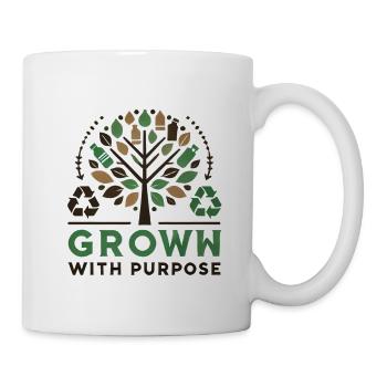Grown with Purpose – Nachhaltiges Message Design - Tasse - Weiß - Rechts