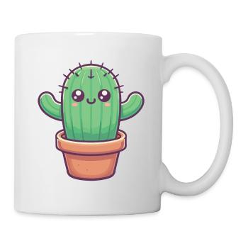 Kaktus dornig Wüste Cactus Stachelig Kakteen - Tasse - Weiß - Rechts
