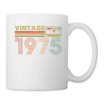 1975 Vintage Retro Geburtstagsgeschenk - Tasse - Weiß - Rechts