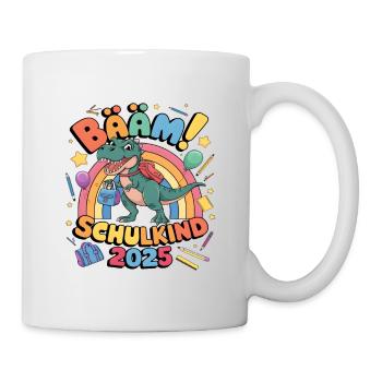 Schulkind 2025 Einschulung Schulanfang - Tasse - Weiß - Rechts