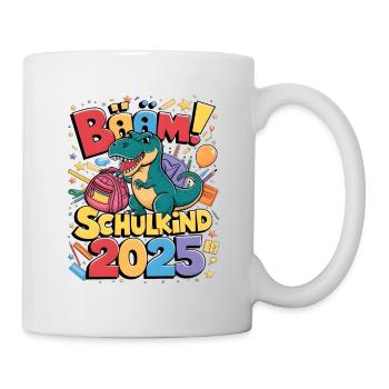 Schulkind 2025 Einschulung Schulanfang - Tasse - Weiß - Rechts