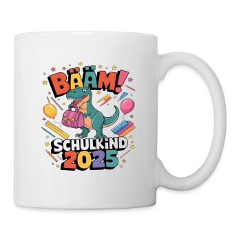 Schulkind 2025 Einschulung Schulanfang - Tasse - Weiß - Rechts