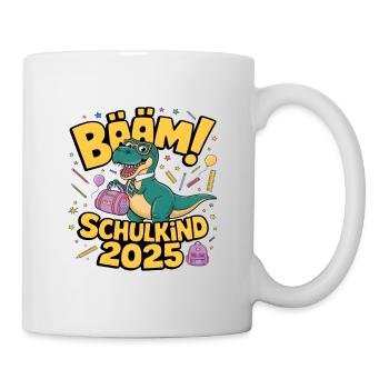 Schulkind 2025 Einschulung Schulanfang - Tasse - Weiß - Rechts