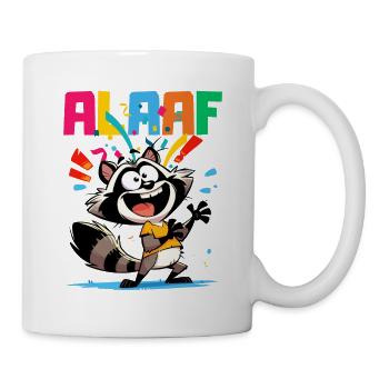 Carnaval raton laveur Cologne Alaaf Costume Cologne Drôle - Mug blanc - blanc - Droite