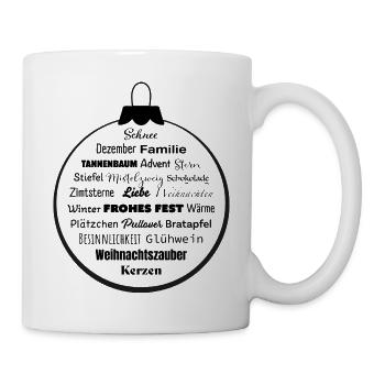 Boule de Noël Décoration de Noël - Mug blanc - blanc - Droite