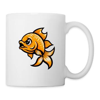 Goldfische Comic - Tasse - Weiß - Rechts