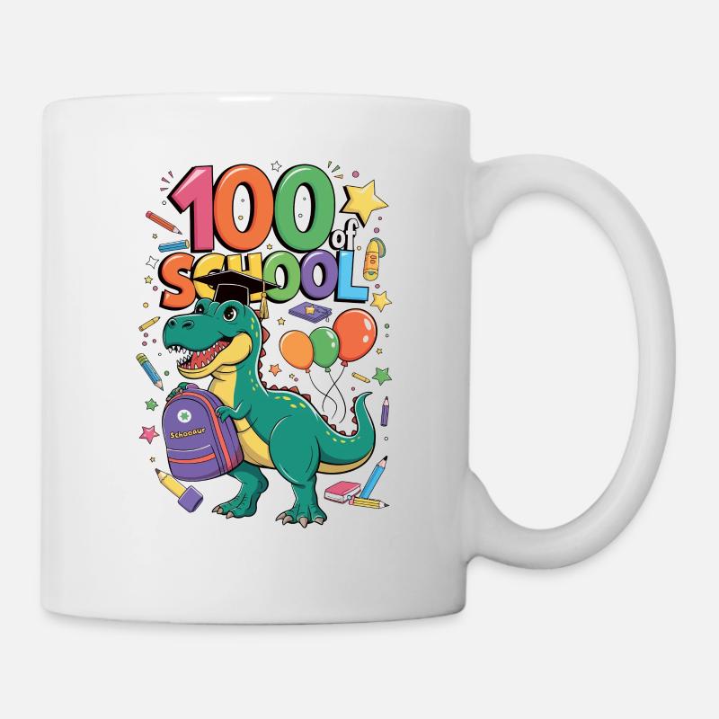 100e jour d’école 100 jour d’école des enfants - Mug blanc - blanc