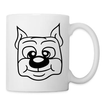 Visage de chien Petit Tête d’animal de compagnie Mignon - Mug blanc - blanc - Droite